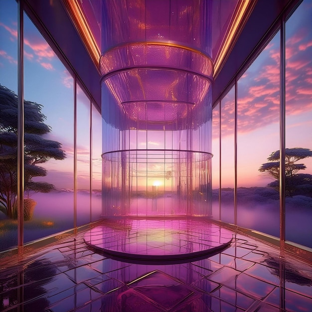 Photo floating glass paradises ultramodern architecture and iridescent pools