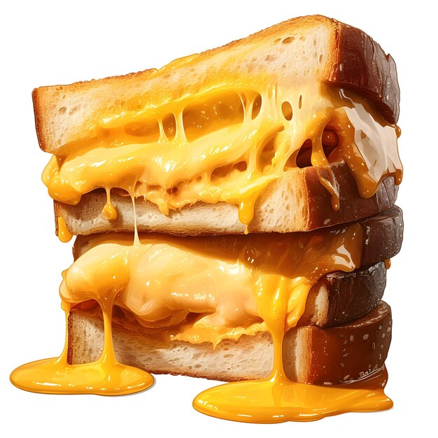 Photo floating grilled cheese sandwich png image