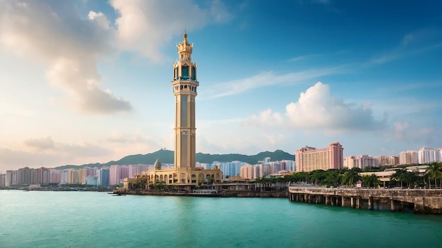 floating mosque of Tanjung Bungah in Penang Malaysia Asia