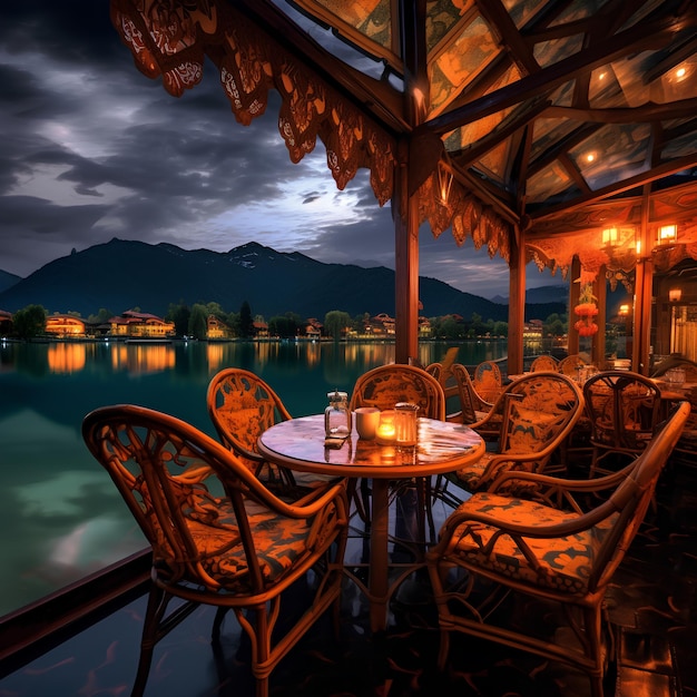 In the Floating Restaurant Customers Taste Delicious Food