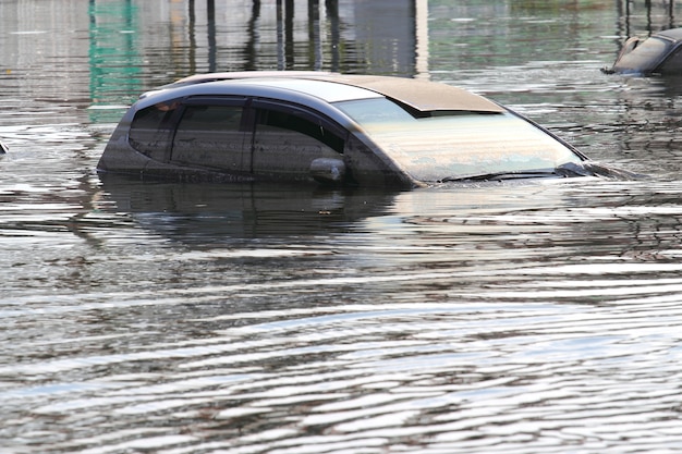 Flooded car