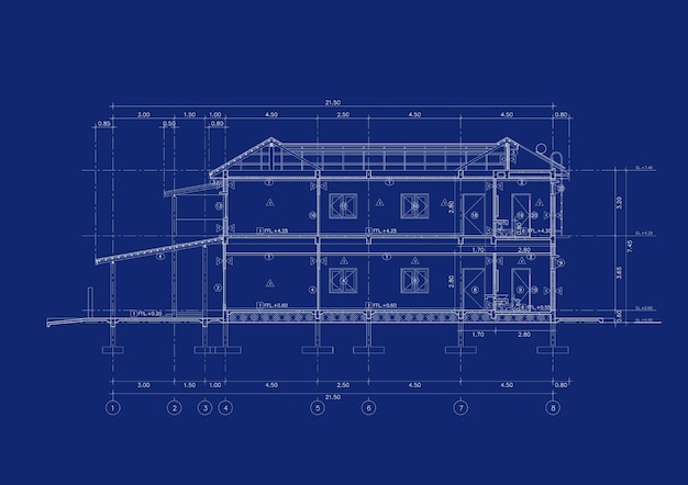 Floor plan designed building on the drawing