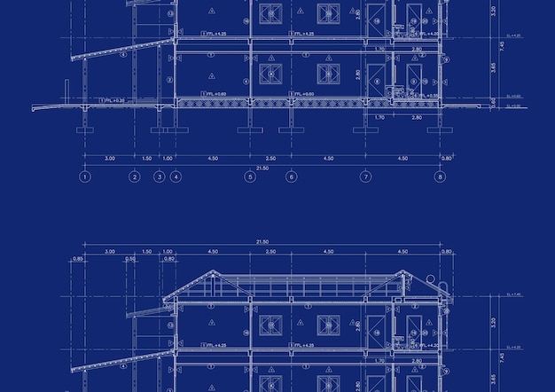 Floor plan designed building on the drawing