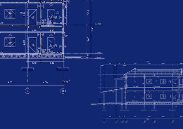 Floor plan designed building on the drawing