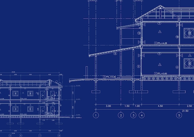 Floor plan designed building on the drawing