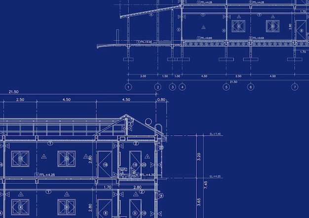 Floor plan designed building on the drawing