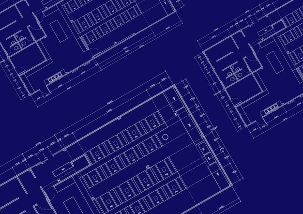 Floor plan designed building on the drawing