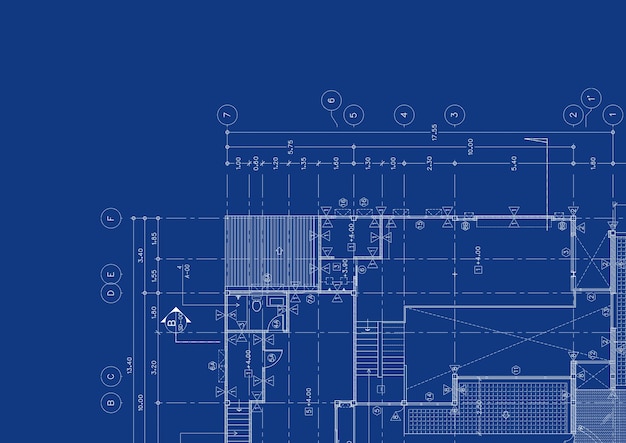 Floor plan designed building on the drawing