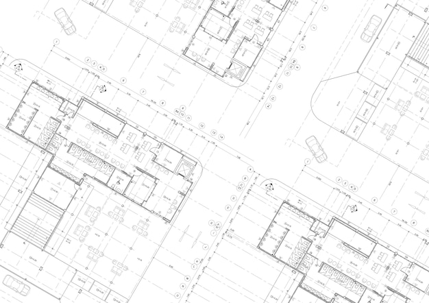 Floor plan designed building on the drawing