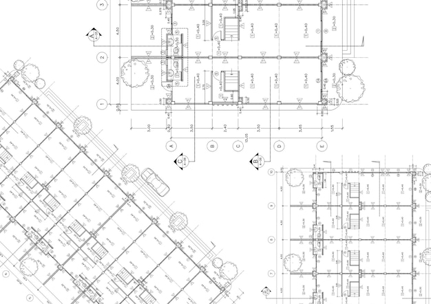 Floor plan designed building on the drawing