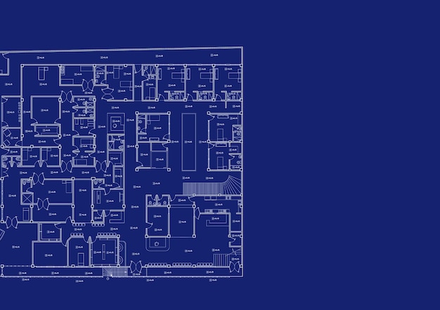 Floor plan designed building on the drawing