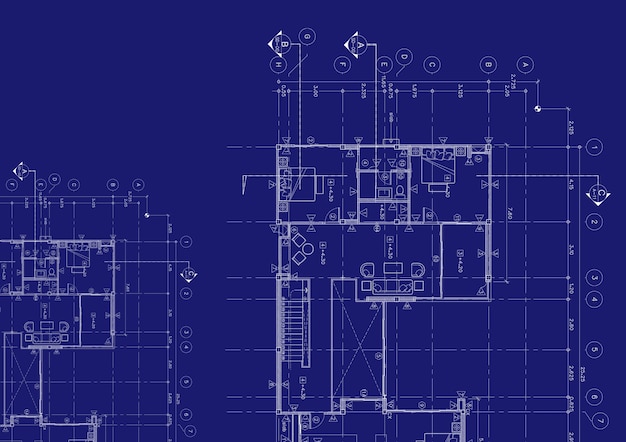 Floor plan designed building on the drawing