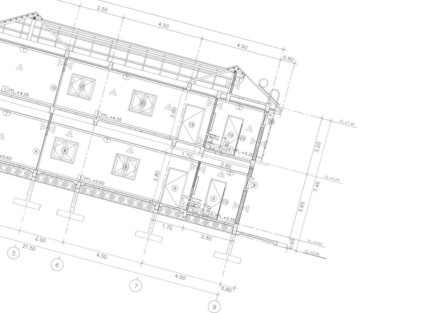 Floor plan designed building on the drawing