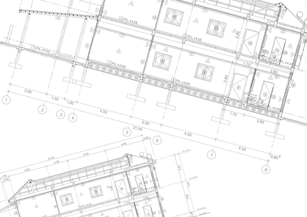 Floor plan designed building on the drawing