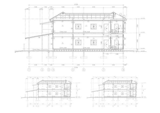 Floor plan designed building on the drawing