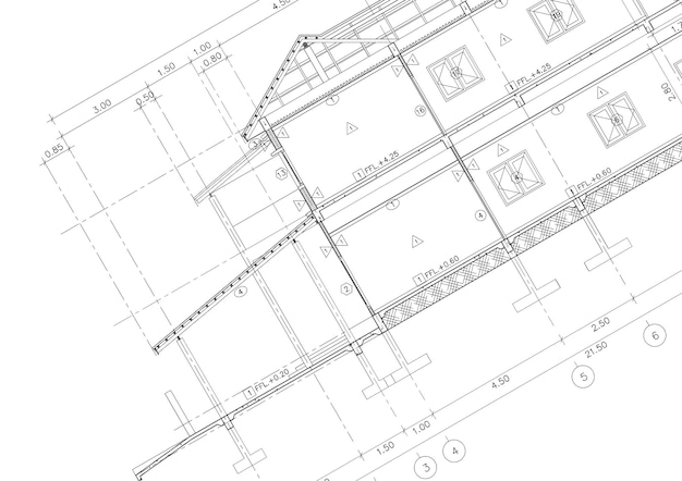 Floor plan designed building on the drawing