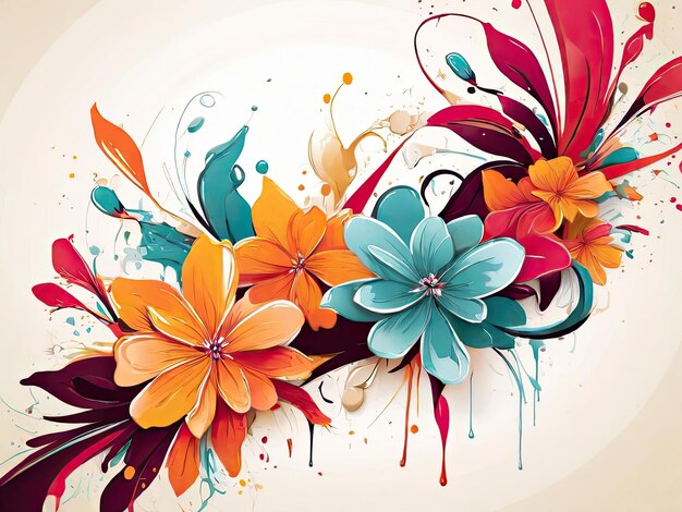 floral abstract background illustration