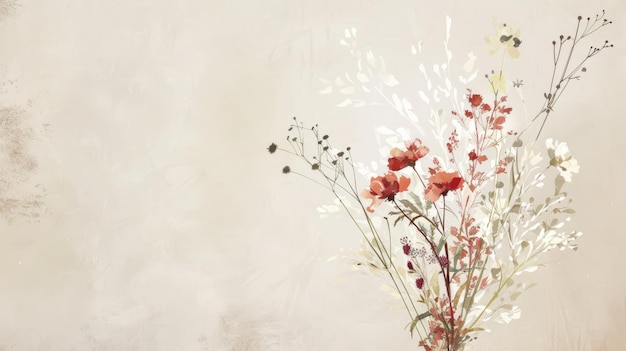 Floral Arrangement on Earthy Background for Home Decor Inspiration Generative AI