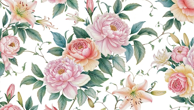 Floral art illustration Highly detailed