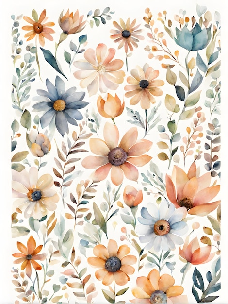 floral art illustration watercolor