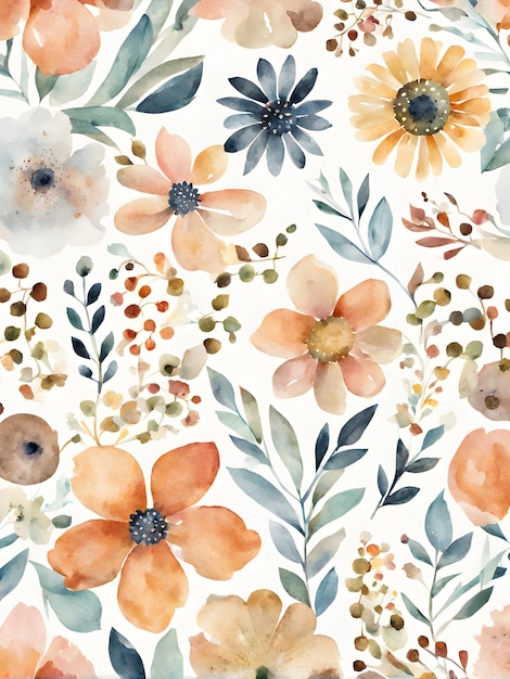 floral art illustration watercolor