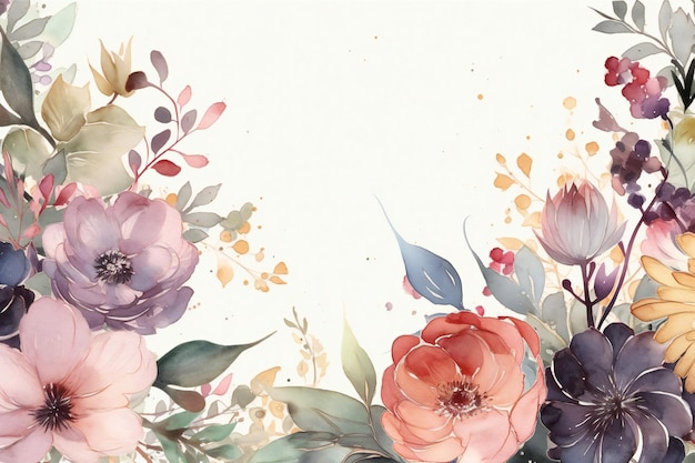 A floral background with a bouquet of flowers