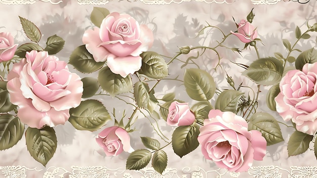 a floral background with a floral pattern and a place for a text