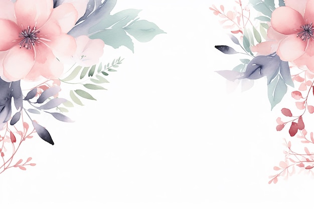 Floral Background with Flowers in the Style