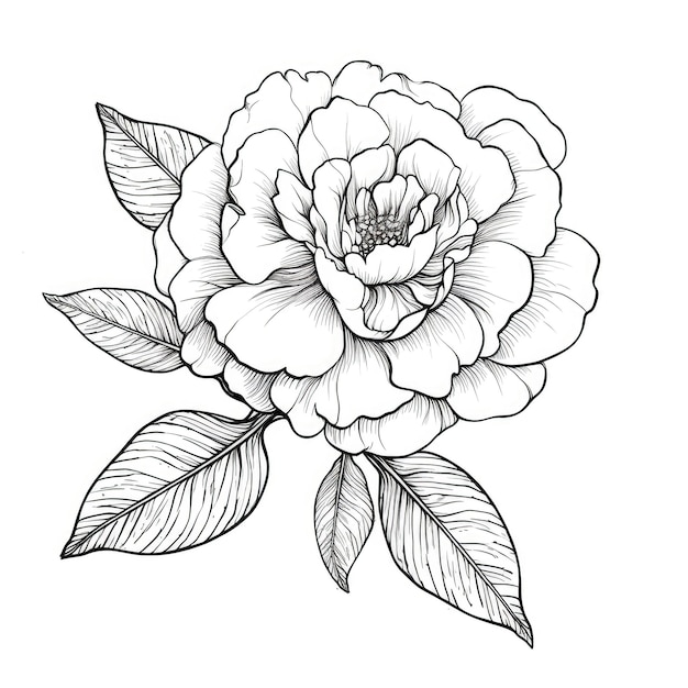 Floral Camellia flower ai generated