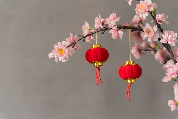 Floral chinese new year decoration