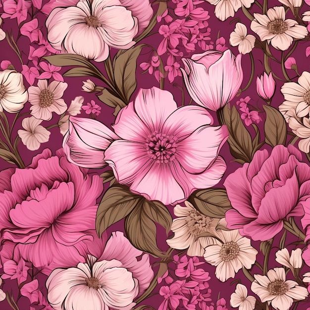 floral colorful fabric pattern