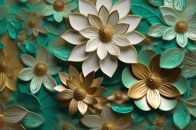 Floral craft paper structure Generate Ai