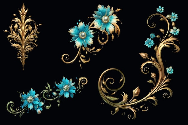 Floral decorative elements