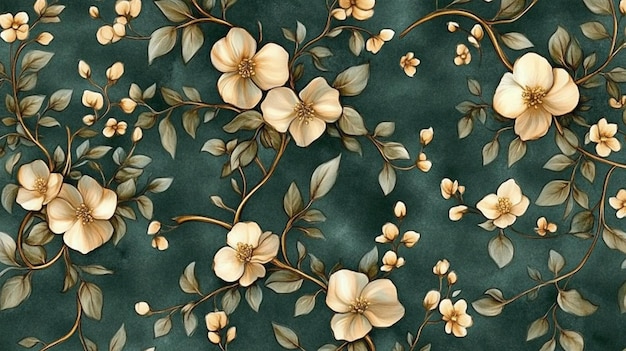 a floral design for the wallpaper