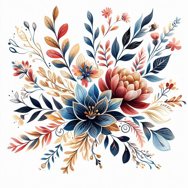 Floral elements vector