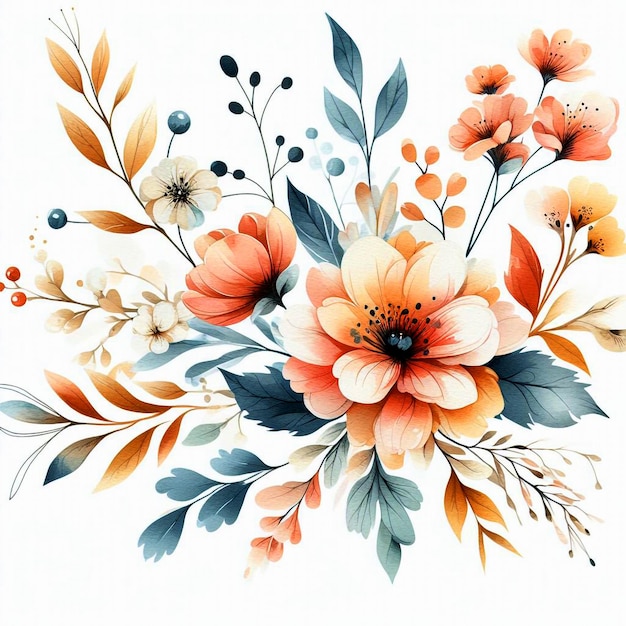 Floral elements vector