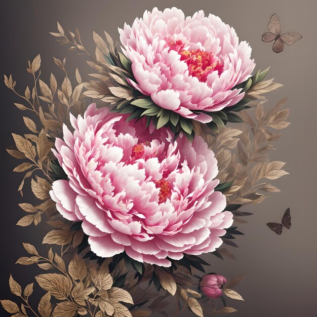 floral flower pink realistic wallpaper design wallpaper photo ai generative