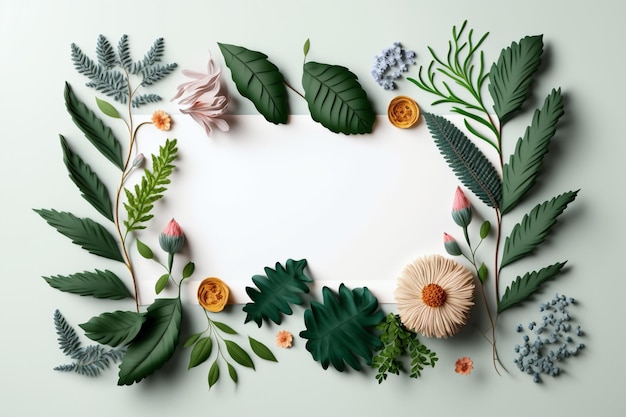 Floral Frame Ai generative