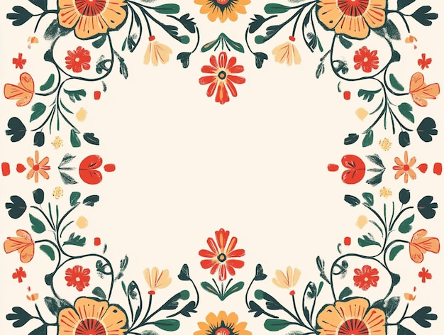 Photo floral frame background