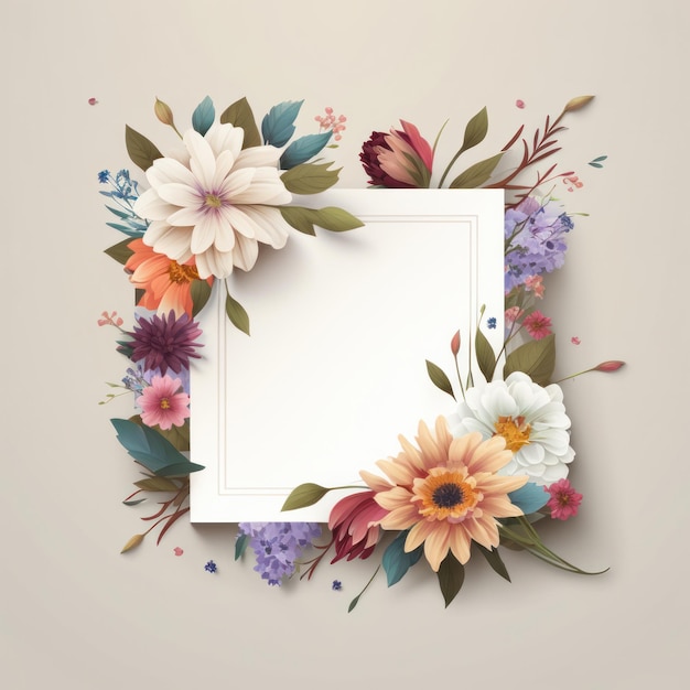 Floral frame Illustration AI GenerativexA