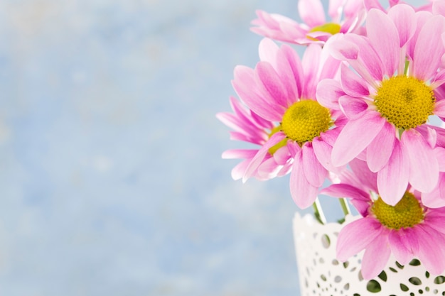 Photo floral frame with bouquet and copy-space