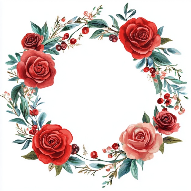 floral frame with copy space