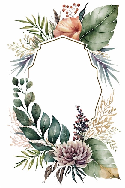 floral frame with flowers