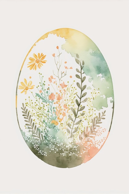 Floral happy easter day design