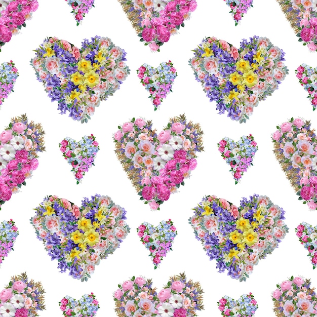 Floral Heart Seamless Pattern Flower Heart Seamless Pattern Heart Seamless Pattern Heart Pattern Valentines Day Seamless Pattern