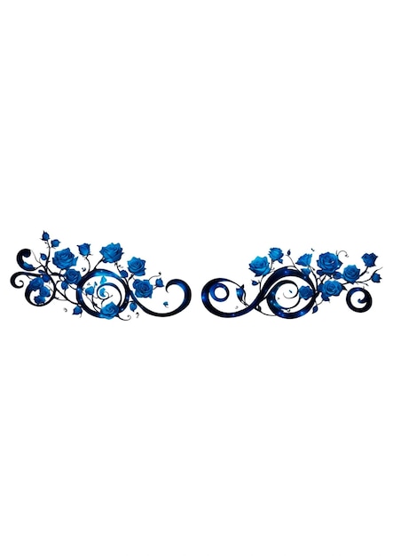 Floral illustration floral motif flowers border frame