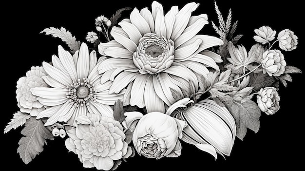 floral illustration HD 8K wallpaper Stock Photographic Image