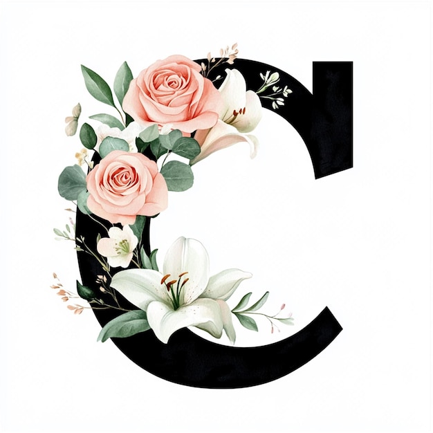 Floral Letter C