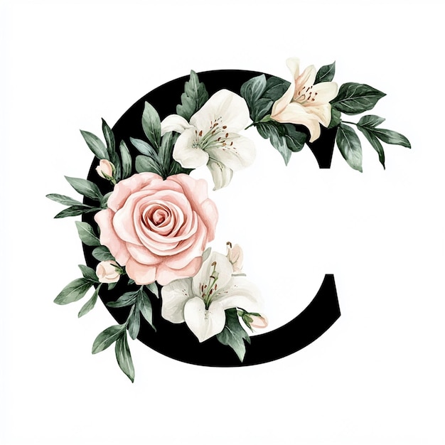 Photo floral letter c