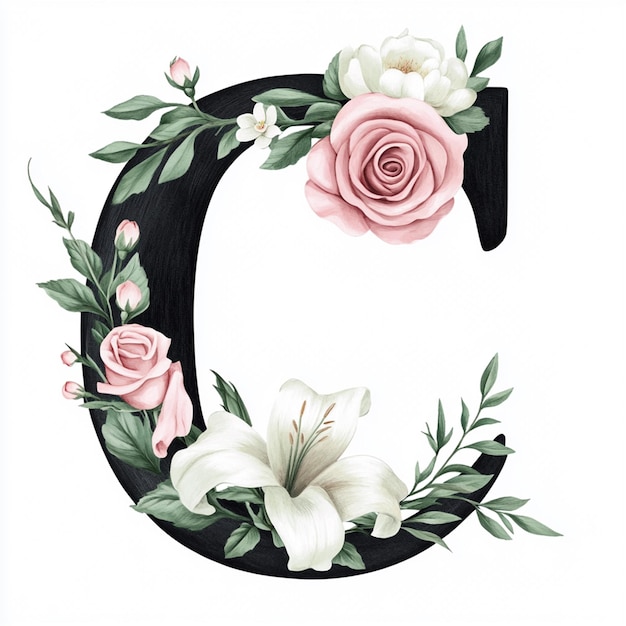 Photo floral letter c